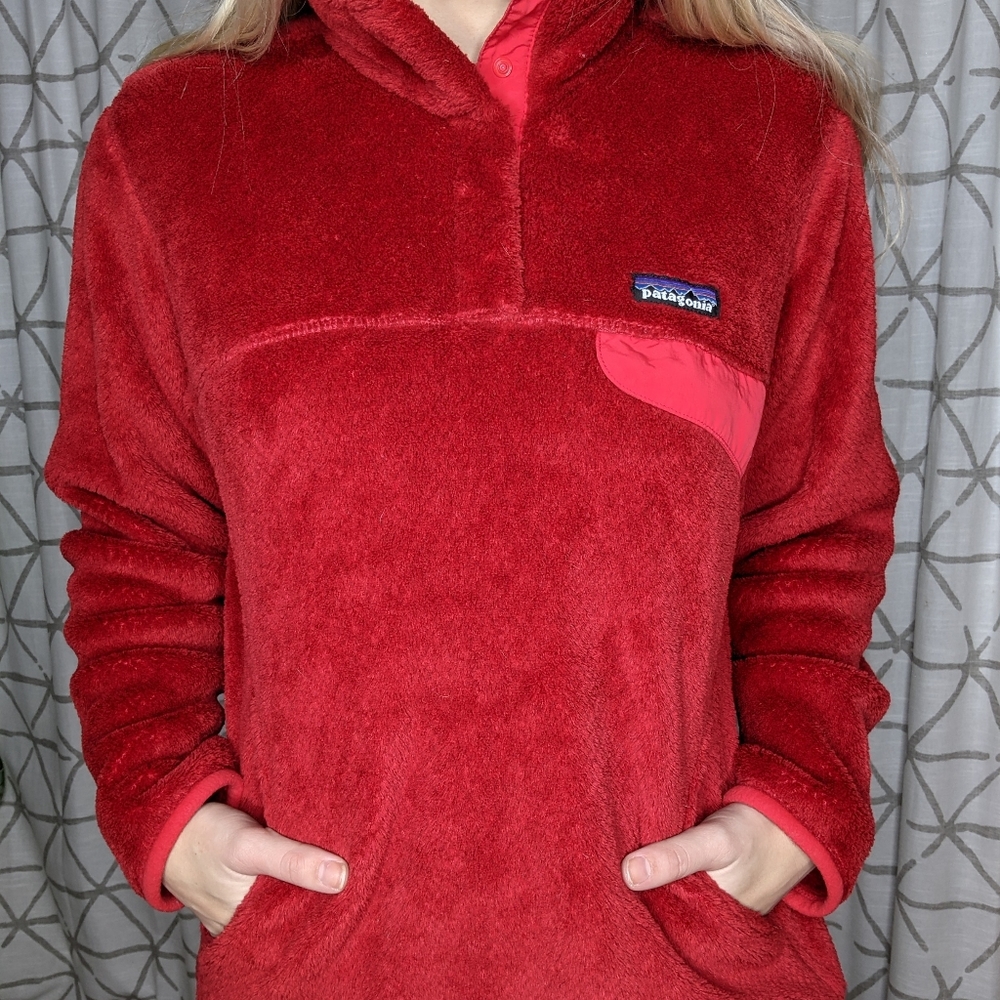 Patagonia Re-Tool Snap-T Fleece Pullover Red SizeM